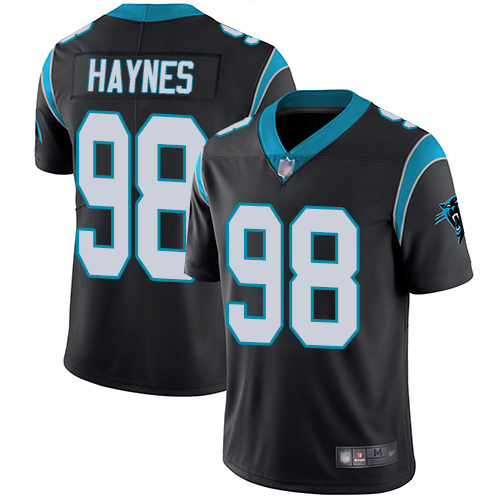 Carolina Panthers Limited Black Youth Marquis Haynes Home Jersey NFL Football #98 Vapor Untouchable->youth nfl jersey->Youth Jersey